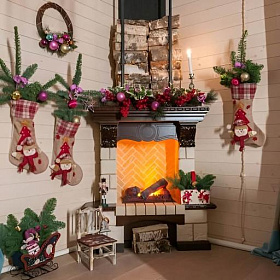 Портал Dimplex Pierre Luxe угловой/ шампань под очаг Cassette 400 фото